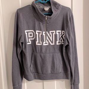 Victorias Secret PINK Quarter Zip Blue Medium